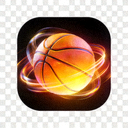 泡泡体育NBA直播平台Logo蓝色篮球图标